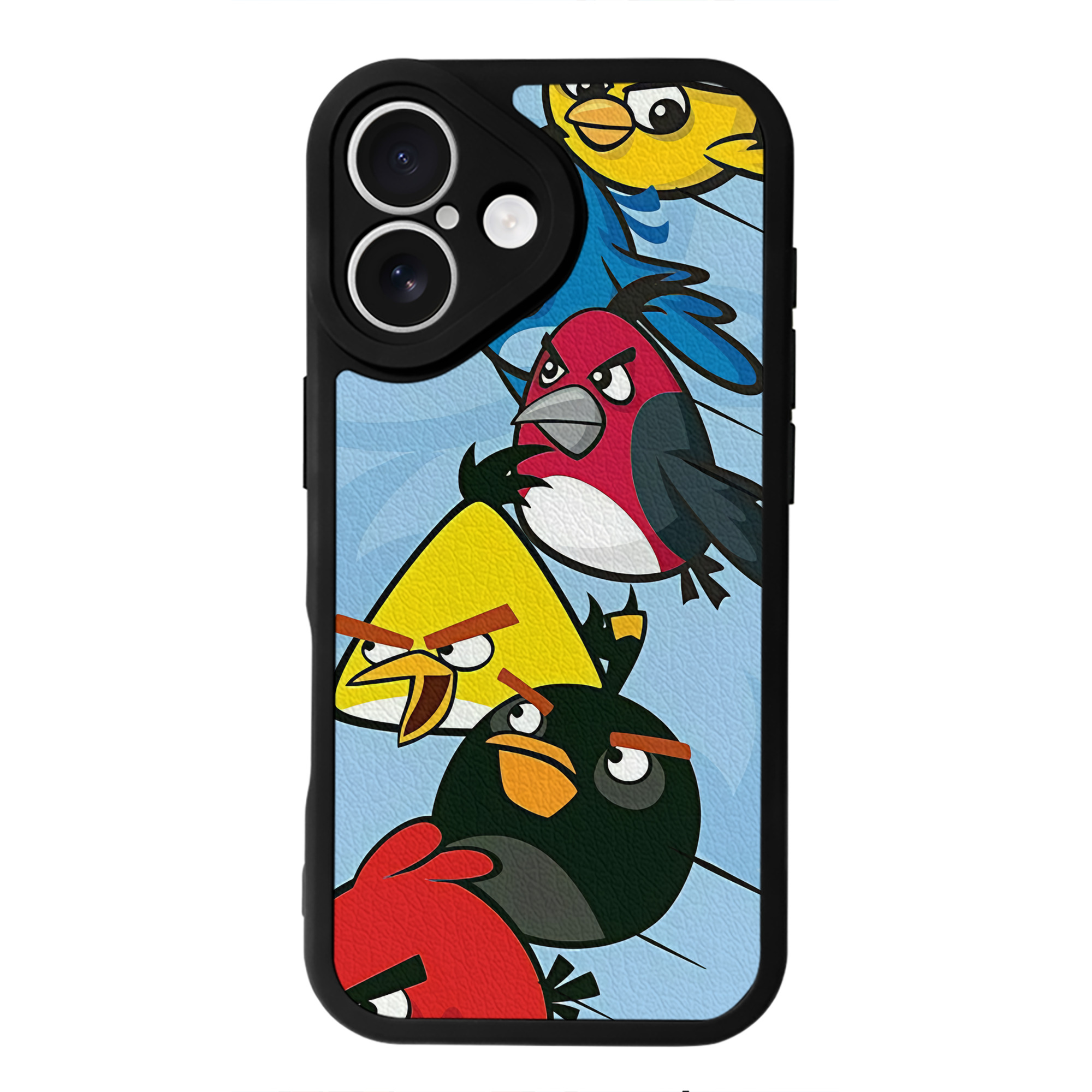 （画像用） Angry Birds アングリーバード 【iPhone 16シリーズ対応】シリコンスマホケース（レザー調） 材質：シリコン
